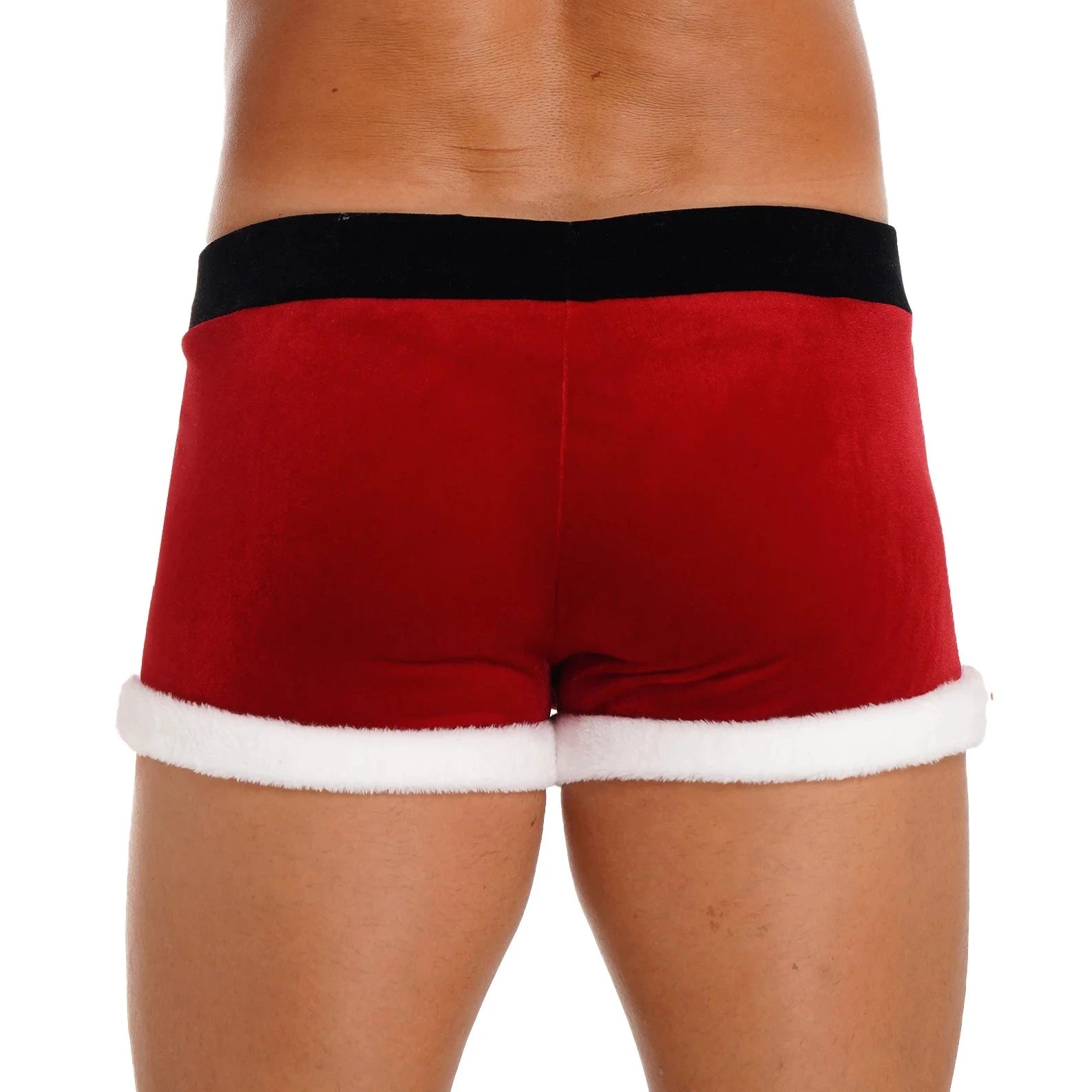 a hot man in Santa’s Surprise Christmas Boxers - pridevoyageshop.com - gay costumes, men role play outfits, gay party costumes and gay rave outfits