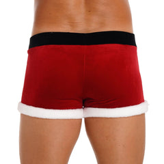 a hot man in Santa’s Surprise Christmas Boxers - pridevoyageshop.com - gay costumes, men role play outfits, gay party costumes and gay rave outfits