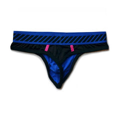 Blue + Pink DM Gay Men's Neon Thong - pridevoyageshop.com - gay men’s underwear and swimwear