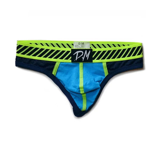 Blue + Green DM Gay Men's Neon Thong - pridevoyageshop.com - gay men’s underwear and swimwear