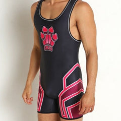 sexy gay man in pink Gay Singlet | Gay Men's "Paws" Puppy Play Singlets with Zipper - Men's Singlets, Bodysuits, Rompers & Jumpsuits - pridevoyageshop.com