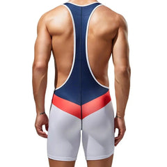 a sexy man in white Racerback Sports Performance Singlet - Men's Singlets, Bodysuits, Leotard & Unitard - pridevoyageshop.com