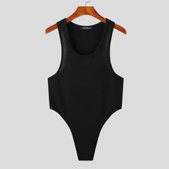 black Pure Essence Tank Bodysuits - Men's Singlets, Bodysuits, Rompers & Jumpsuits - pridevoyageshop.com