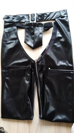 Men's PU Leather Assless Cowboy Chaps - pridevoyageshop.com - gay men’s bodystocking, lingerie, fishnet and fetish wear
