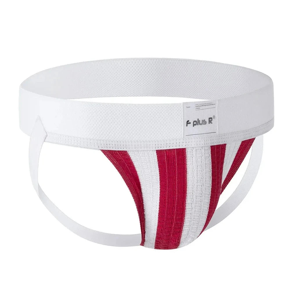red Athletic Stripe Jockstraps - pridevoyageshop.com - gay men’s underwear and swimwear