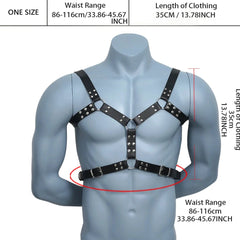 details of Dark Thrill Chest Harness -pridevoyageshop.com - gay men’s harness, lingerie and fetish wear