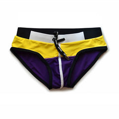 yellow Gay Swimwear | DM Laced Swim Briefs- pridevoyageshop.com - gay men’s underwear and swimwear