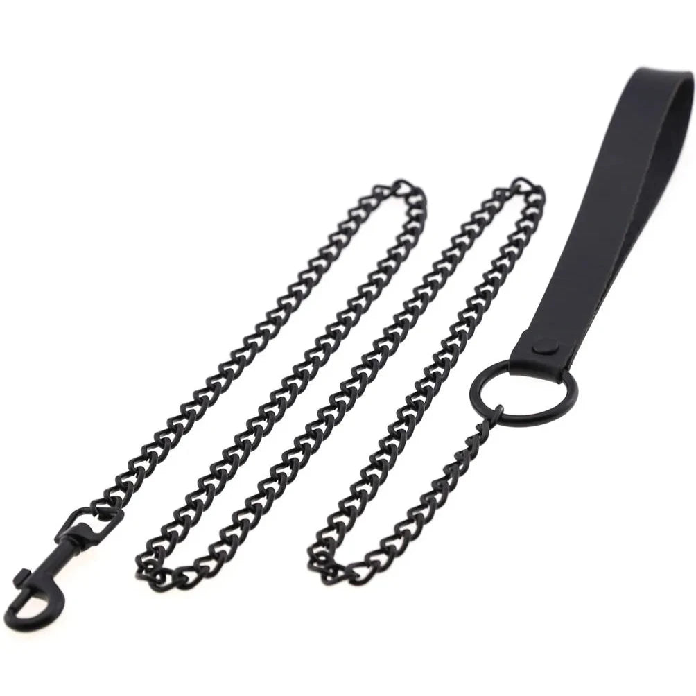 black Loyal Chain Leash for Puppy Play - pridevoyageshop.com - gay men’s puppy play gear, lingerie, fishnet and fetish wear