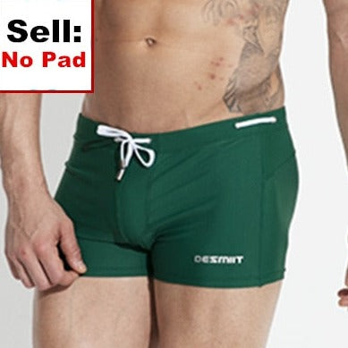 sexy gay man in green Gay Swimwear | Sexy Mens Pouch Square Cut Swim Trunks - pridevoyageshop.com - gay men’s underwear and swimwear