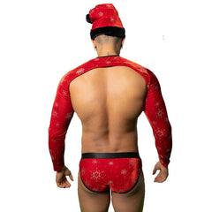 a hot man in Spicy Santa Christmas set - pridevoyageshop.com - gay costumes, men role play outfits, gay party costumes and gay rave outfits