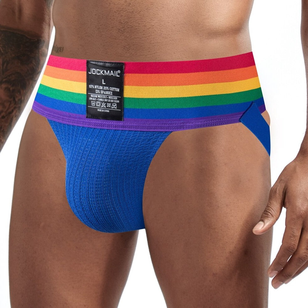 hot man in blue Gay Jockstrap: Designer Jock Strap & Gay Athletic Supporter- pridevoyageshop.com - gay men’s underwear and swimwear