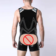 Alpha Puppy Open-Crotch Wrestling Singlet