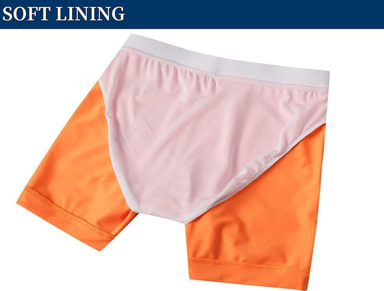details of Gay Swimwear & Beachwear | Drawstring Boxer Swim Trunks - pridevoyageshop.com - gay men’s underwear and swimwear