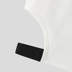 details of white Men's Designer Hollow Out Crop Tops | Gay Crop Tops & Clubwear - pridevoyageshop.com - gay crop tops, gay casual clothes and gay clothes store