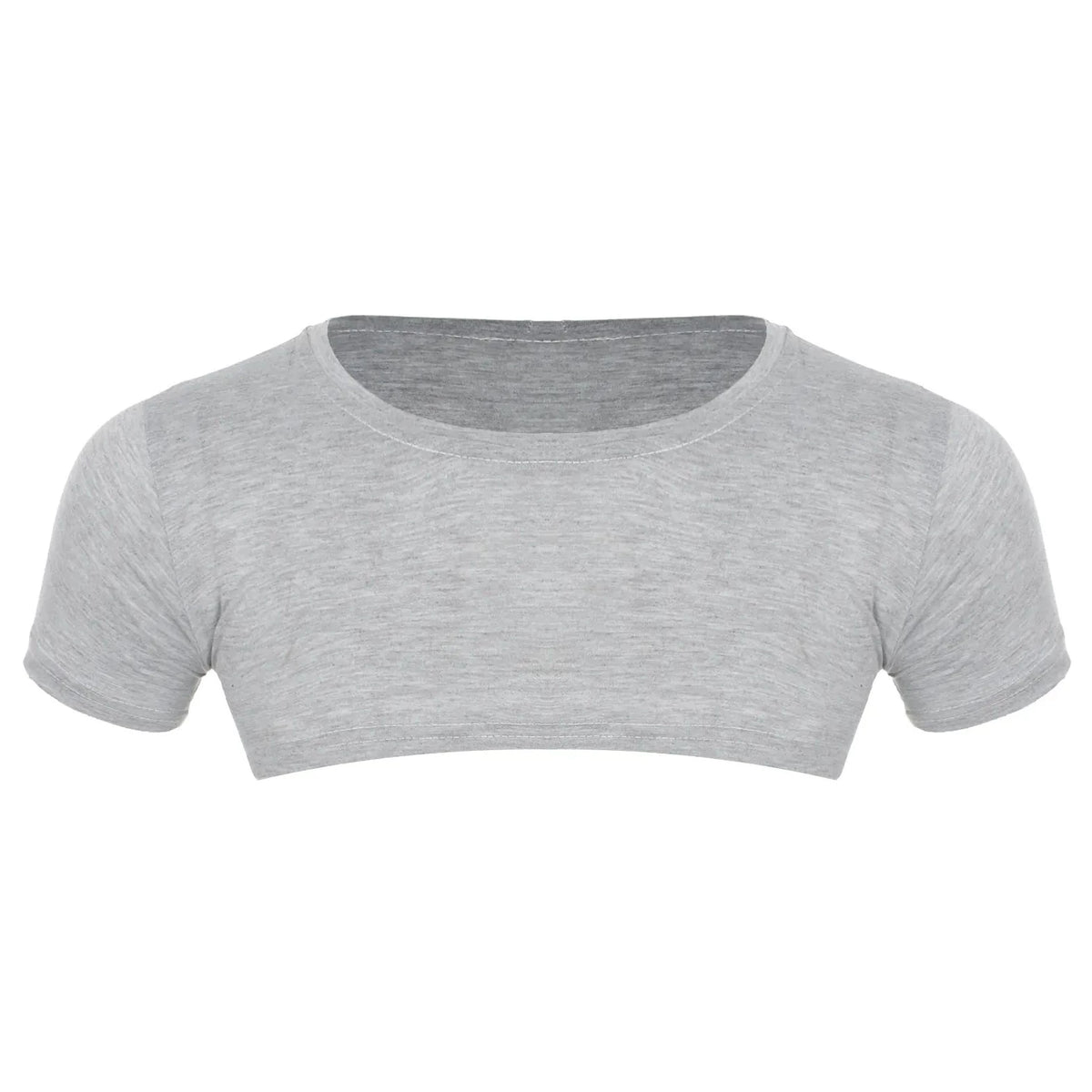 gray Men's Casual Solid Crop Tops | Gay Crop Tops & Club Wear - pridevoyageshop.com - gay crop tops, gay casual clothes and gay clothes store