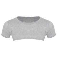 gray Men's Casual Solid Crop Tops | Gay Crop Tops & Club Wear - pridevoyageshop.com - gay crop tops, gay casual clothes and gay clothes store