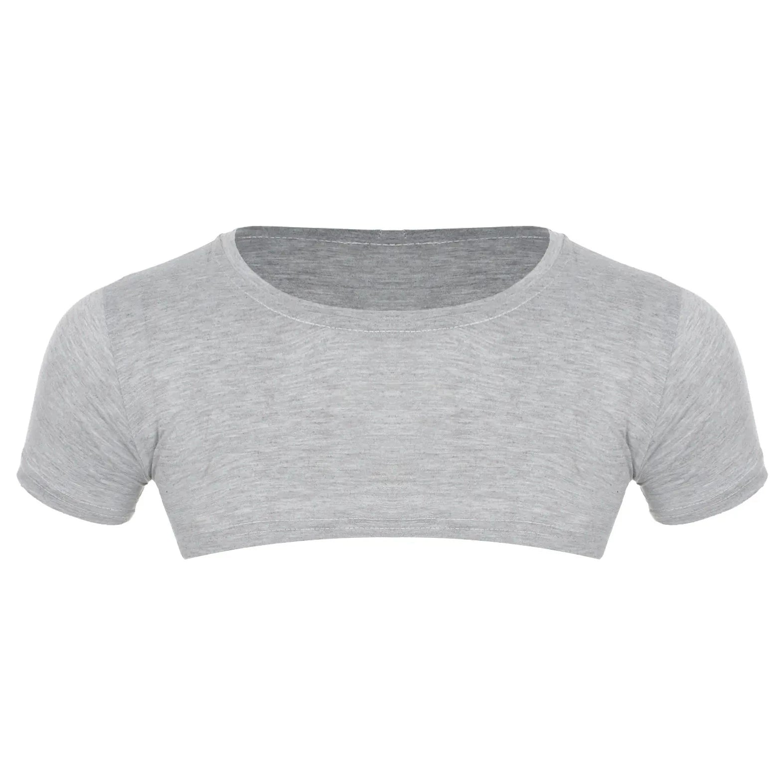 gray Men's Casual Solid Crop Tops | Gay Crop Tops & Club Wear - pridevoyageshop.com - gay crop tops, gay casual clothes and gay clothes store