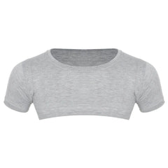 gray Men's Casual Solid Crop Tops | Gay Crop Tops & Club Wear - pridevoyageshop.com - gay crop tops, gay casual clothes and gay clothes store