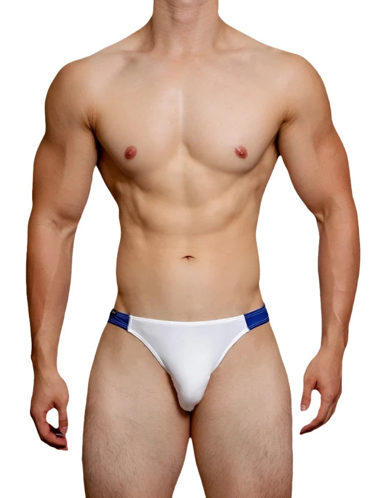 a sexy gay men in white DM Take It Bitch Open Butt Zipper Briefs - pridevoyageshop.com - gay men’s underwear and activewear
