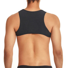 a hot gay guy in black Men's Ribbed Muscle Crop Top | Gay Crop Tops & Sports Wear - pridevoyageshop.com - gay crop tops, gay casual clothes and gay clothes store