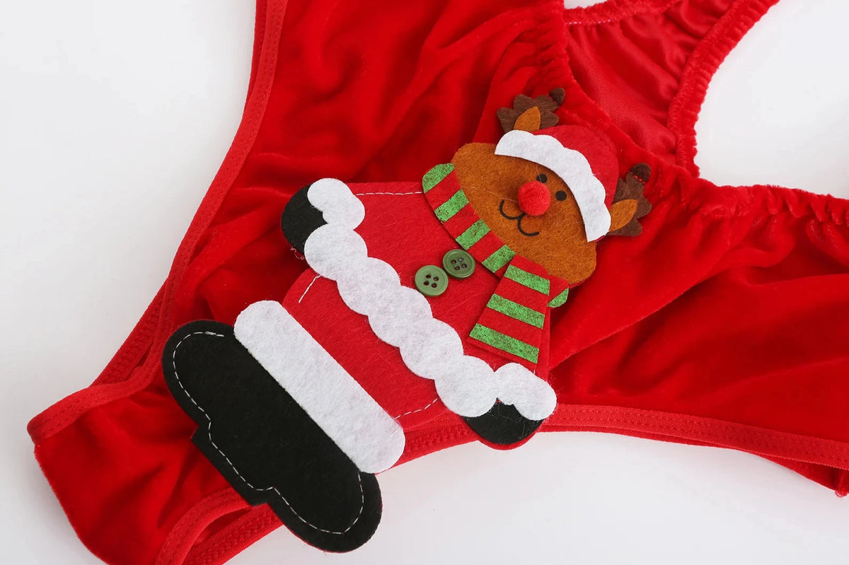 details of The Santa Must Be Crazy Bodysuit - pridevoyageshop.com - gay costumes, men role play outfits, gay party costumes and gay rave outfits