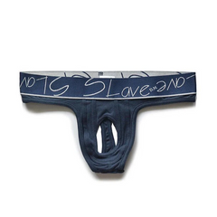 navy blue DM Uncaged Desire Thong - pridevoyageshop.com - gay men’s thongs, boxers, briefs and jockstraps