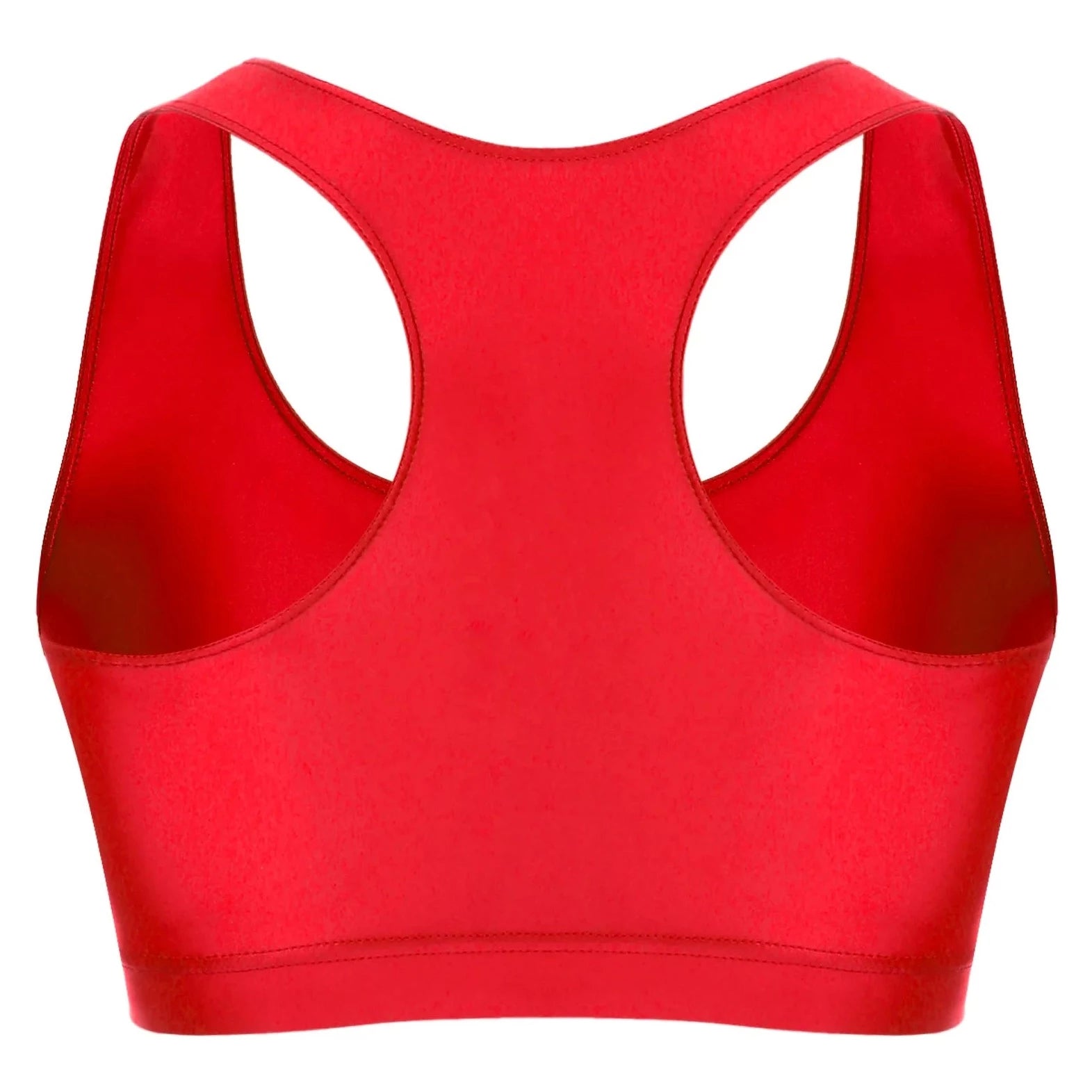 red Men's Glossy Sports Crop Top | Gay Crop Tops & Sports Wear - pridevoyageshop.com - gay crop tops, gay casual clothes and gay clothes store