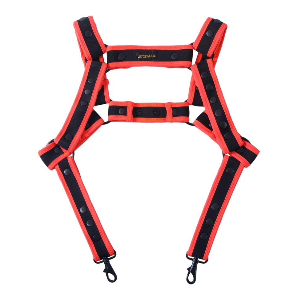 orange Pride Pulse Suspender Harness -pridevoyageshop.com - gay men’s harness, lingerie and fetish wear