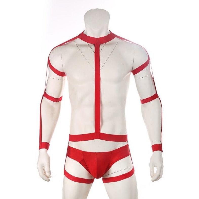 red Gentleman Full Body Harness | Gay Harness- pridevoyageshop.com - gay men’s harness, lingerie and fetish wear