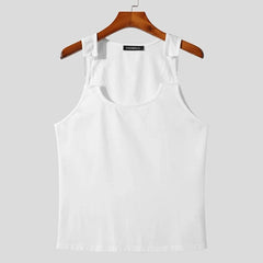 white The Chic Tank Slim Fit - pridevoyageshop.com - gay men’s gym tank tops, mesh tank tops and activewear