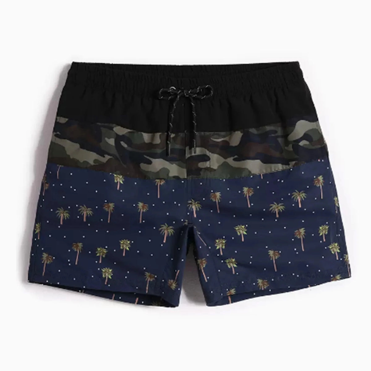 Palm Trees Marina Flirt Tri-Toned Board Shorts - pridevoyageshop.com - gay men’s underwear and swimwear