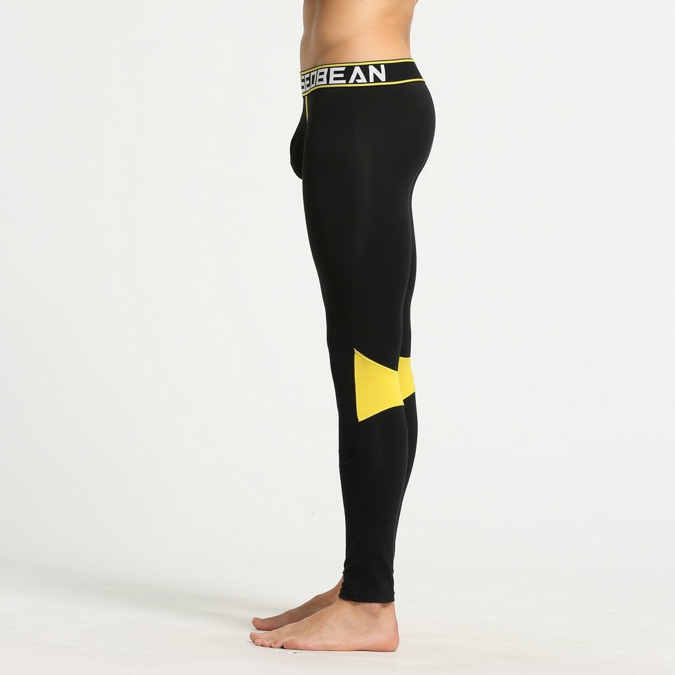 sexy gay man in black Gay Leggings | Seobean Two Toned Workout Leggings - pridevoyageshop.com - gay men’s underwear and activewear