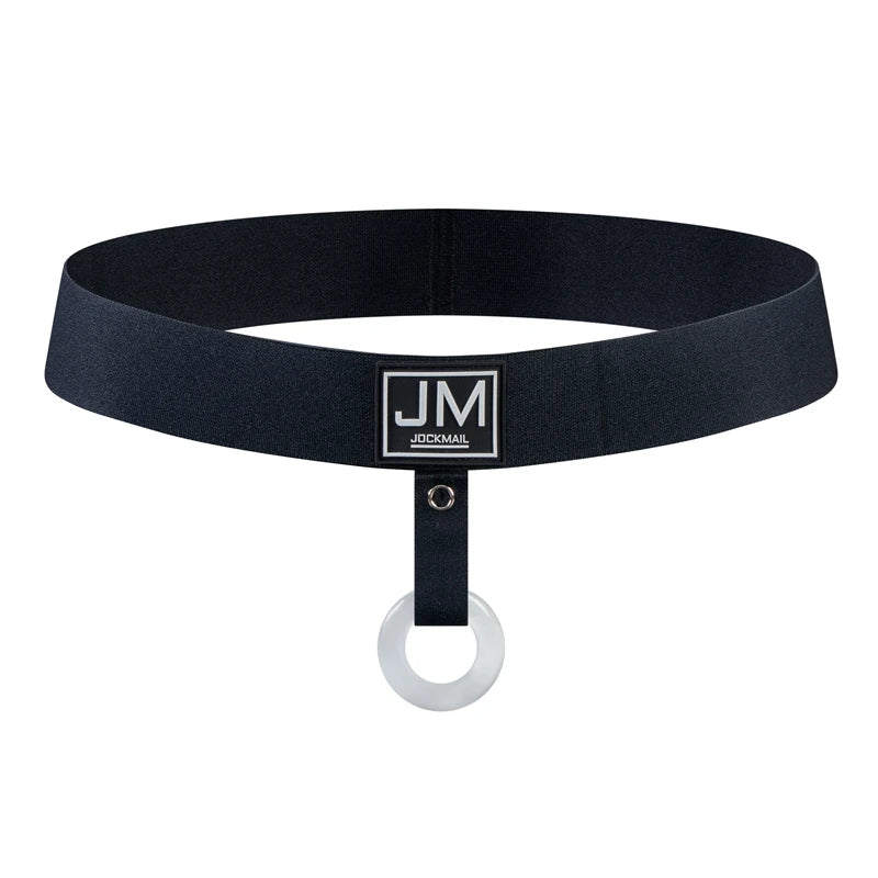 black JOCKMAIL Cock Ring Jockstrap - pridevoyageshop.com - gay men’s underwear and swimwear