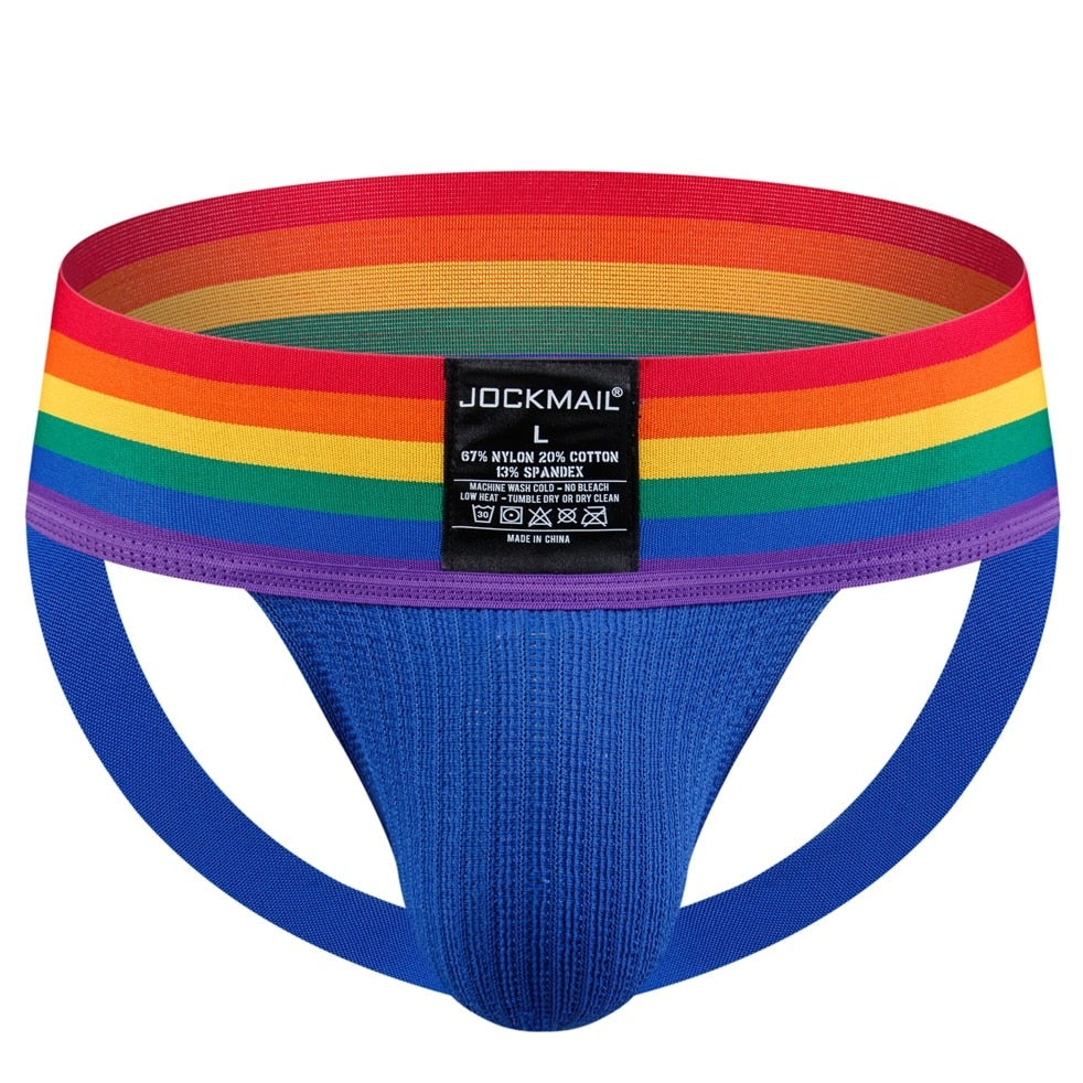 blue Gay Jockstrap: Designer Jock Strap & Gay Athletic Supporter- pridevoyageshop.com - gay men’s underwear and swimwear