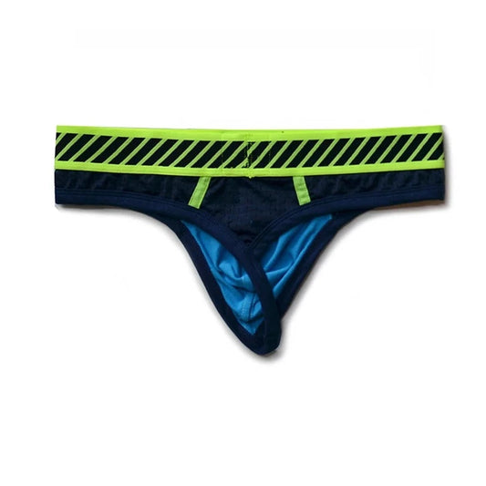 Blue + Green DM Gay Men's Neon Thong - pridevoyageshop.com - gay men’s underwear and swimwear