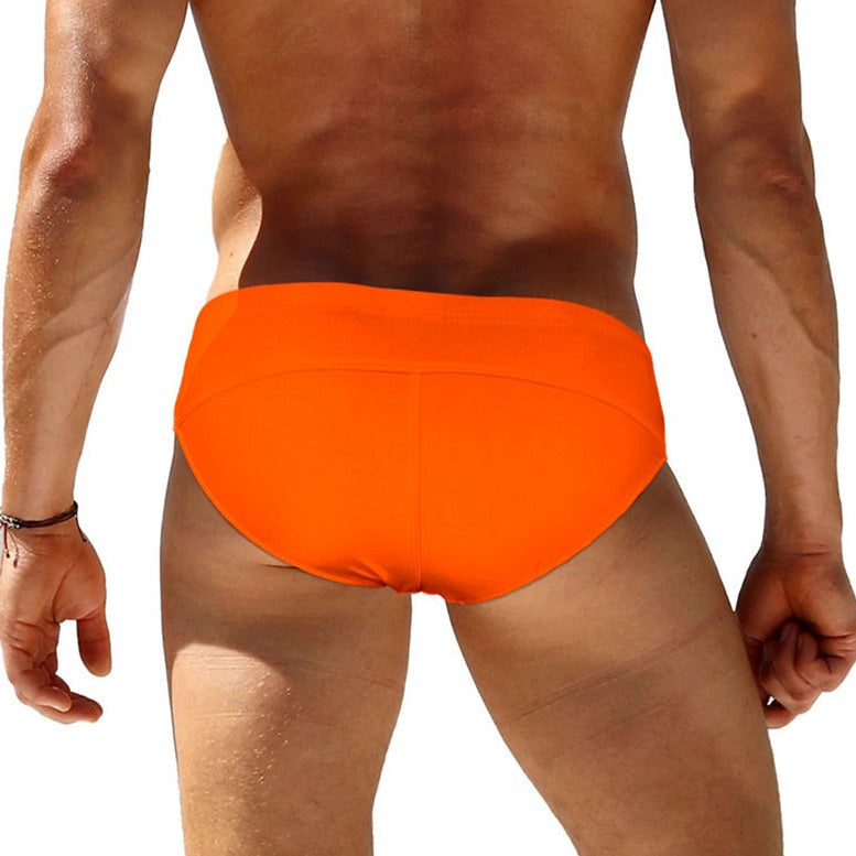 sexy gay man in orange Gay Swimwear | Gay Men's Clipper Swim Briefs- pridevoyageshop.com - gay men’s underwear and swimwear