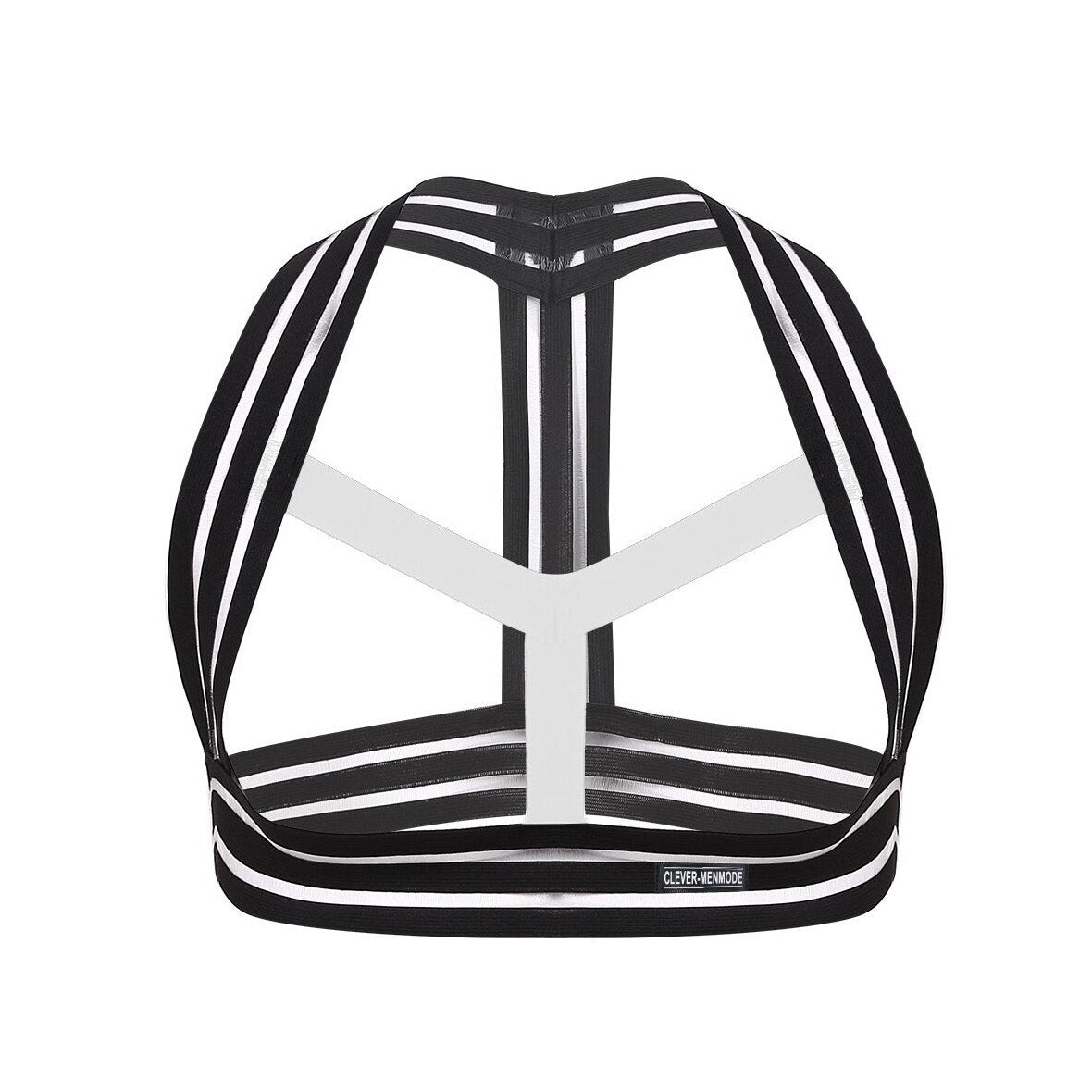 Black Multi-Strap Elastic Chest Harness: Sexy Clubwear for Men- pridevoyageshop.com - gay men’s harness, lingerie and fetish wear