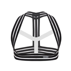 Black Multi-Strap Elastic Chest Harness: Sexy Clubwear for Men- pridevoyageshop.com - gay men’s harness, lingerie and fetish wear