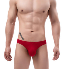 sexy gay man in red Men's Ice Silk Hung Briefs | Gay Men Underwear- pridevoyageshop.com - gay men’s underwear and swimwear