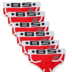 red Men's 85 Collection Running Square Cut Boxer Briefs 6-Pack - pridevoyageshop.com - gay men’s underwear and swimwear