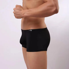 a sexy gay man in black Super Stretchy Ice Silk Boxer Brief - pridevoyageshop.com - gay men’s underwear and swimwear