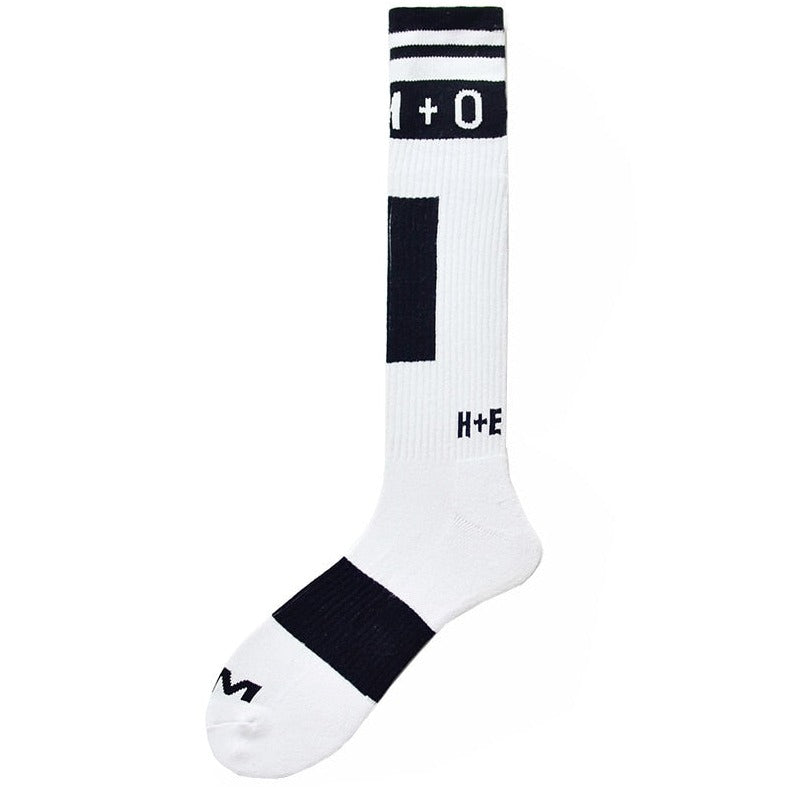 white Ribbed Cotton Crew Socks: Men's Sports Socks- pridevoyageshop.com - gay men’s harness, lingerie and fetish wear
