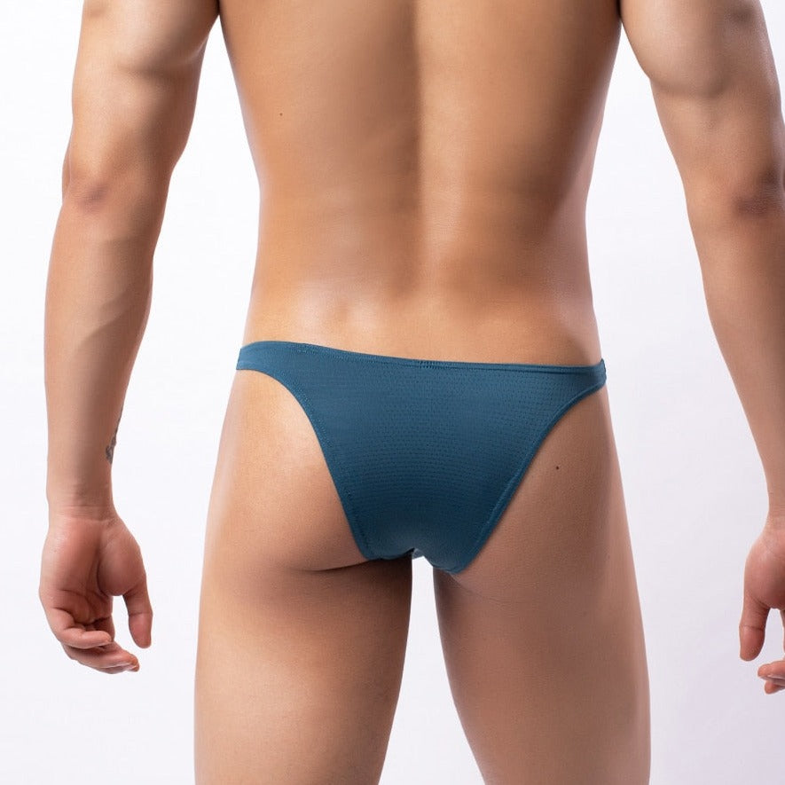 sexy gay man in green black Cheeky Low-Rise Mesh Briefs | Gay Men Underwear- pridevoyageshop.com - gay men’s underwear and swimwear