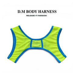 neon DM Passion Mesh Harness | Gay Harness- pridevoyageshop.com - gay men’s harness, lingerie and fetish wear