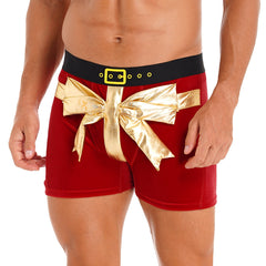 a hot man in Santa’s Surprise Christmas Boxers - pridevoyageshop.com - gay costumes, men role play outfits, gay party costumes and gay rave outfits