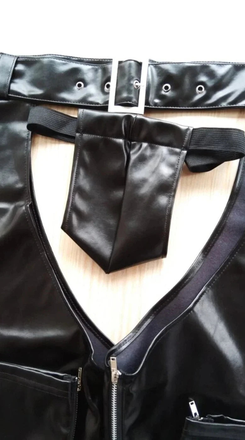 Men's PU Leather Assless Cowboy Chaps - pridevoyageshop.com - gay men’s bodystocking, lingerie, fishnet and fetish wear