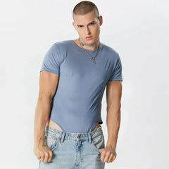 a hot gay man in blue Men's Pure Basic T-Shirt Bodysuit - Men's Singlets, Bodysuits, Leotard & Unitard - pridevoyageshop.com