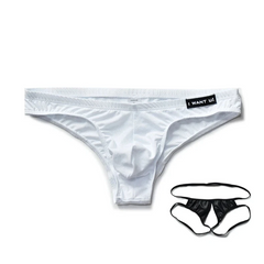 white DM Hook-Up Briefs - pridevoyageshop.com - gay men’s thongs, boxers, briefs and jockstraps