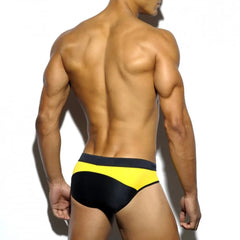 a hot gay man in black Men's Two-toned Bold Swim Briefs - pridevoyageshop.com - gay men’s underwear and swimwear