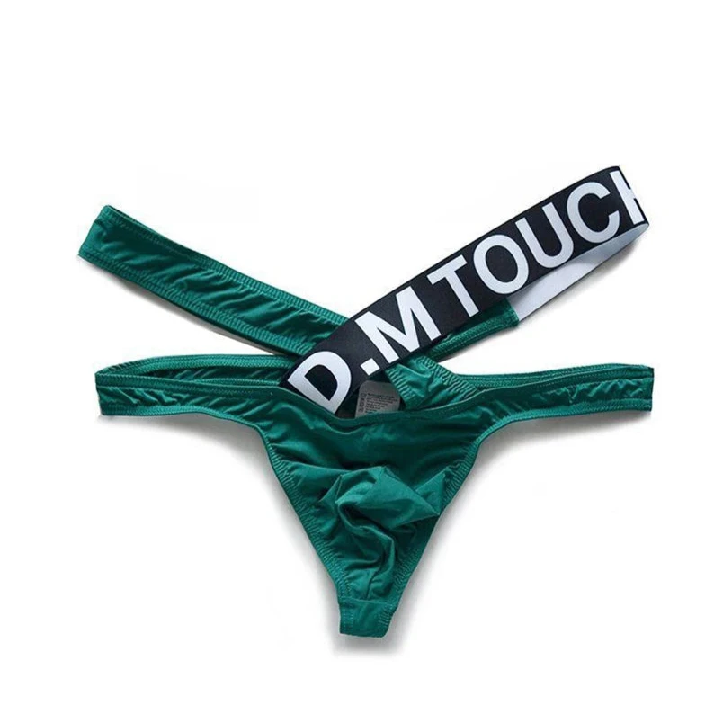 green DM Touch Me Strap Thong - pridevoyageshop.com - gay men’s thongs, boxers, briefs and jockstraps